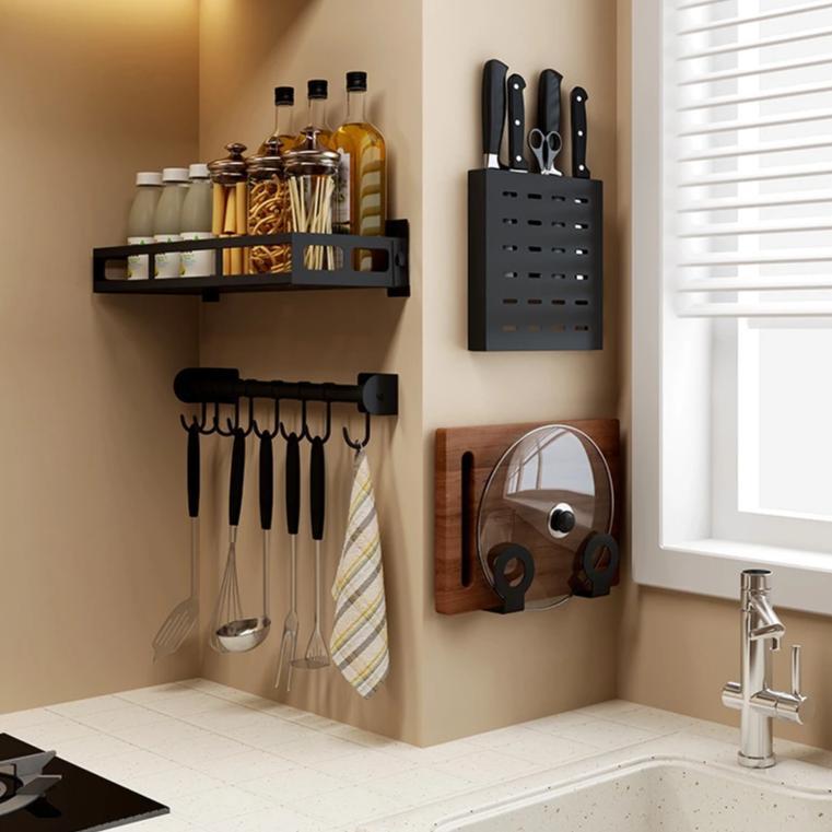 WALL HANGING ORGANIZER COOKWARE SHELF