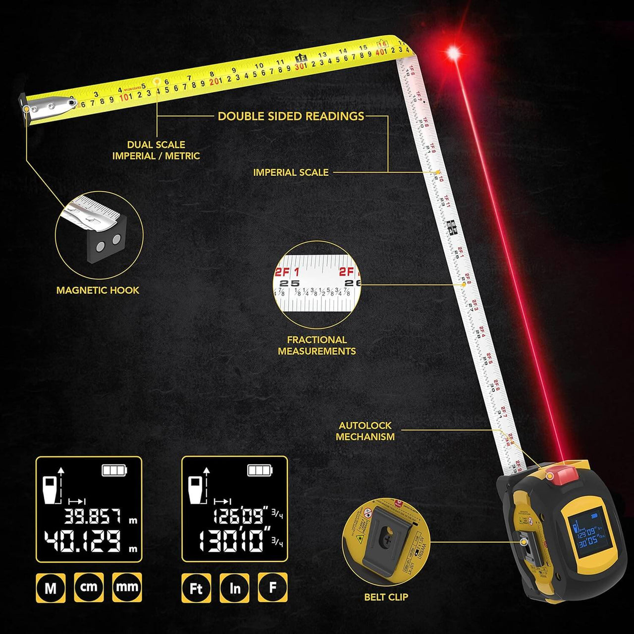 2-in-1 Digital Laser Measuring Tape™