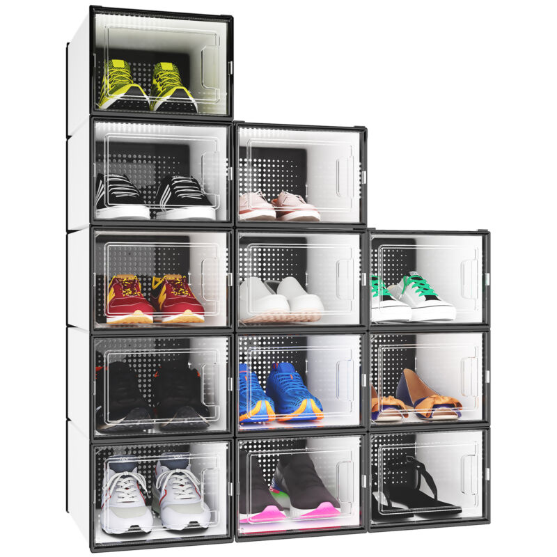 6/12/18 PCS Stackable Shoe Box Sneaker Cases
