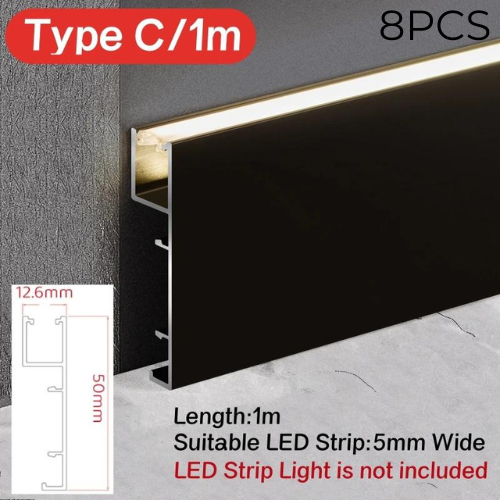 IlluminatePro™ LED Skirting Channel Surface Mounted Aluminum Profile