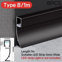 Thumbnail for IlluminatePro™ LED Skirting Channel Surface Mounted Aluminum Profile