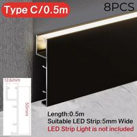 Thumbnail for IlluminatePro™ LED Skirting Channel Surface Mounted Aluminum Profile