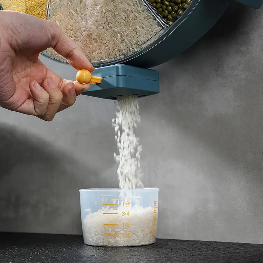 TwistStor 6-Grid Wall-Mounted Food Dispenser