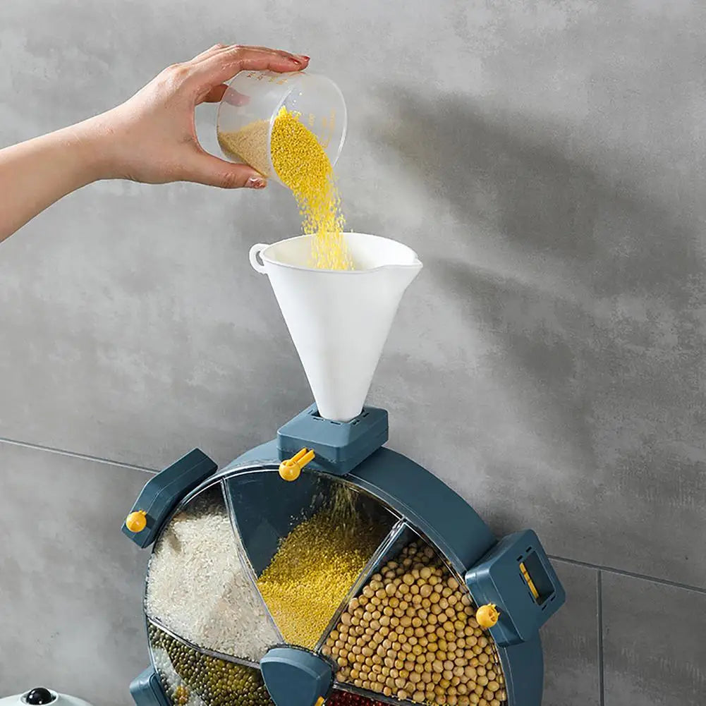 TwistStor 6-Grid Wall-Mounted Food Dispenser