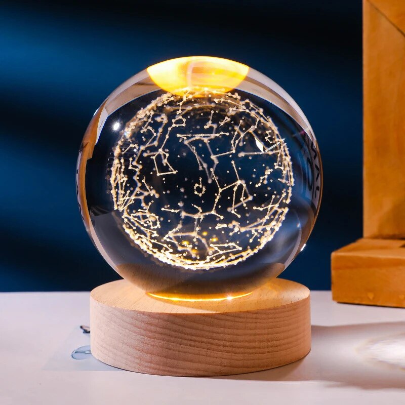CosmicGlow™ Galaxy Projector Crystal Ball Night Light