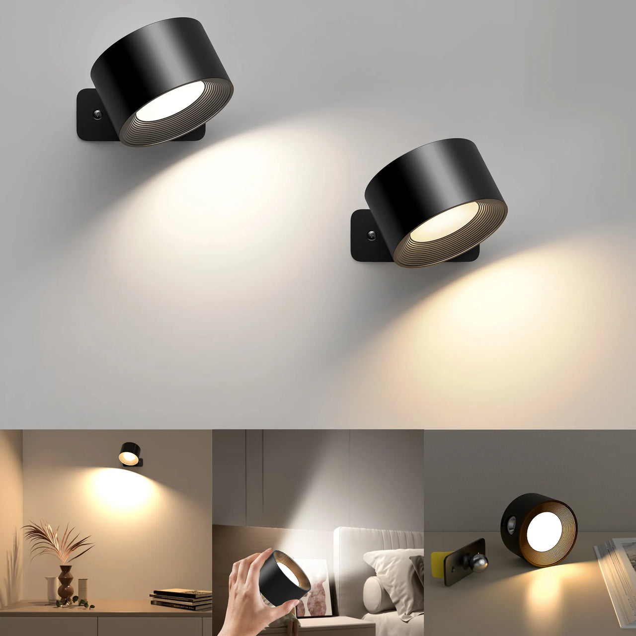 LumiGlow 360° Touch Control Wall Sconce