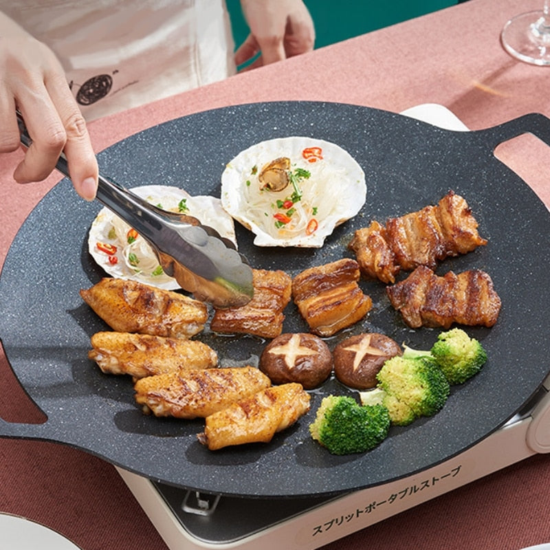 NomadFlame Round Fusion Grill: Portable Korean Barbecue Pan