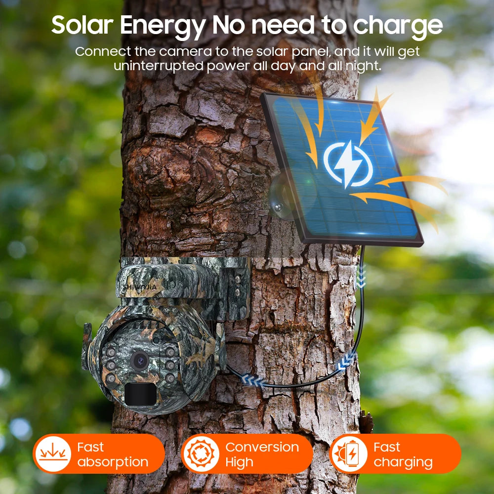 GuardEye 360° Solar Sentinel: 4MP 4G Wildlife Surveillance System
