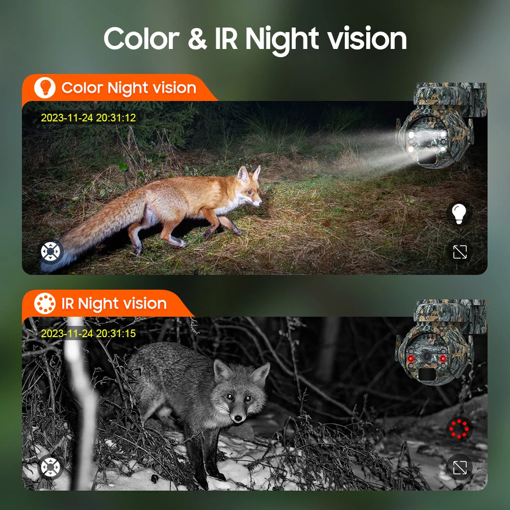 GuardEye 360° Solar Sentinel: 4MP 4G Wildlife Surveillance System