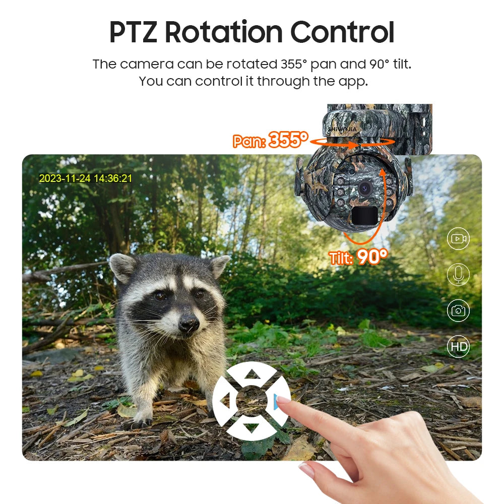 GuardEye 360° Solar Sentinel: 4MP 4G Wildlife Surveillance System