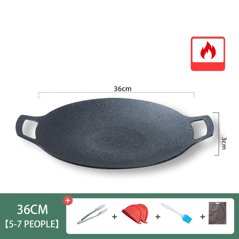 NomadFlame Round Fusion Grill: Portable Korean Barbecue Pan