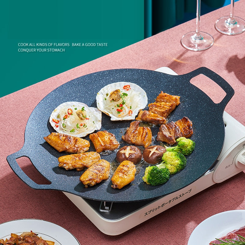 NomadFlame Round Fusion Grill: Portable Korean Barbecue Pan