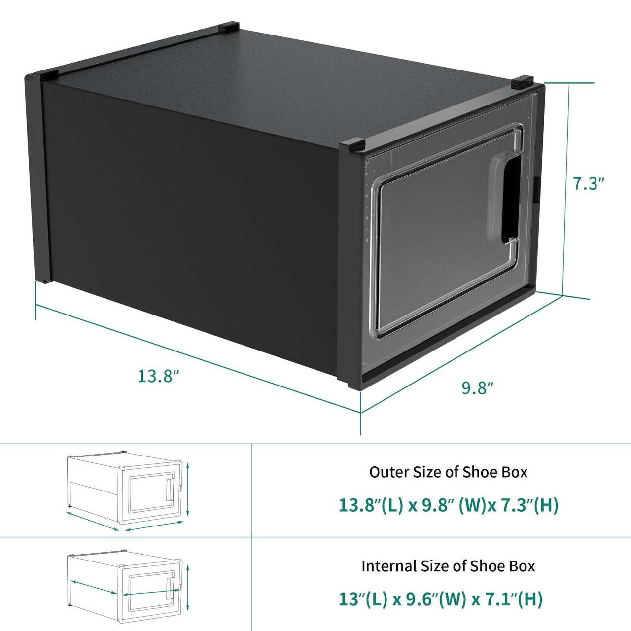 6/12/18 PCS Stackable Shoe Box Sneaker Cases