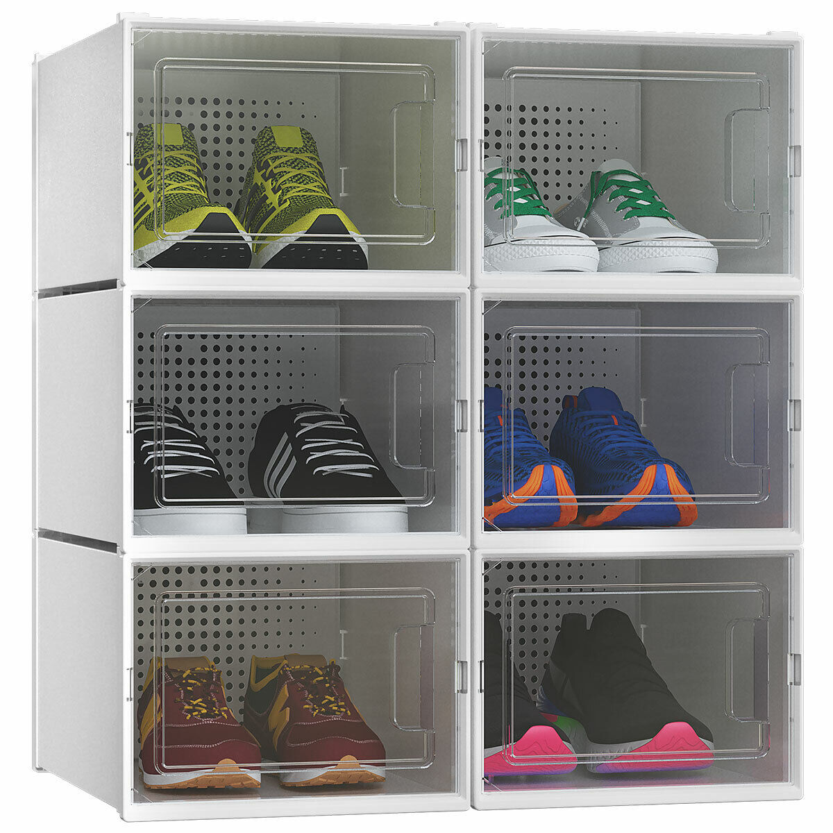 6/12/18 PCS Stackable Shoe Box Sneaker Cases