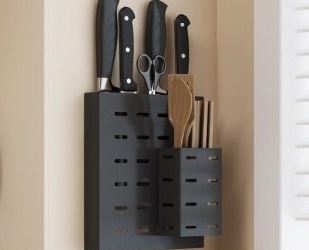 KITCHEN ACCESSORIES ORGANIZER COOKWARE SHELF WALL HANGING