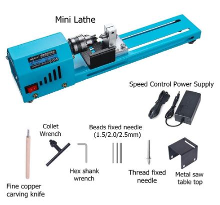 DIY Portable Woodworking Mini Lathe Drill