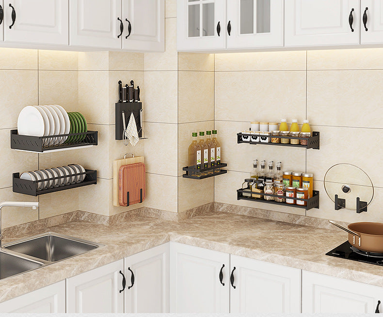 KITCHEN ACCESSORIES ORGANIZER COOKWARE SHELF WALL HANGING