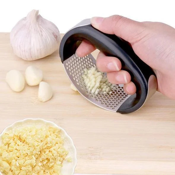 Stainless steel garlic press