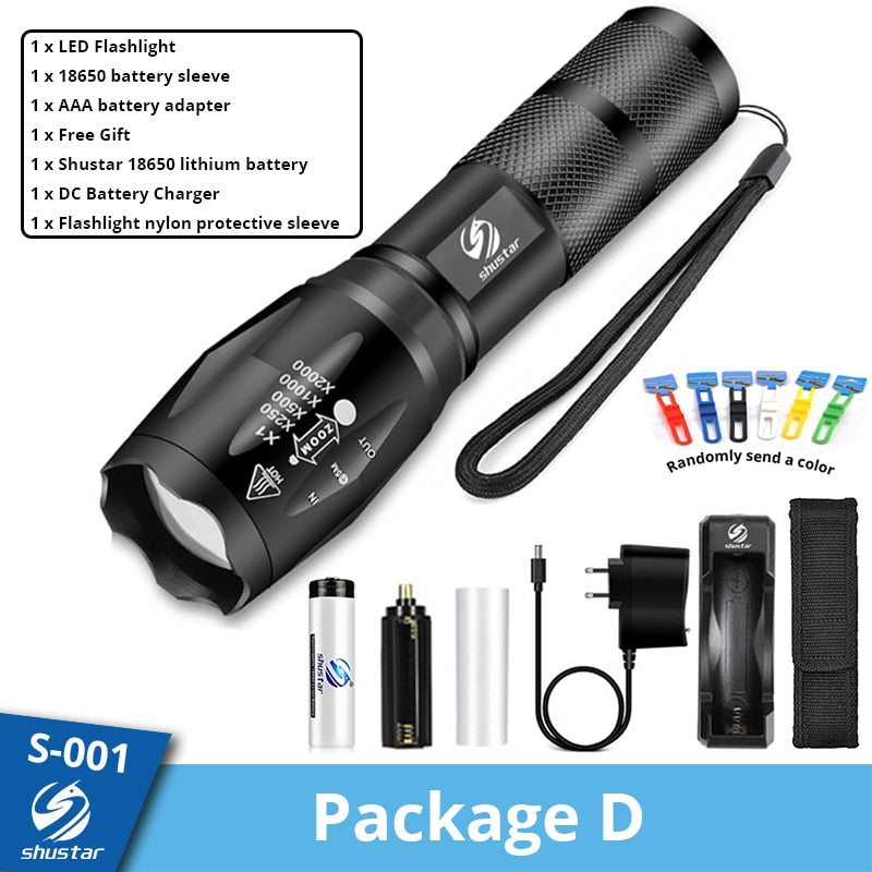 Waterproof navy special flashlight high lumen