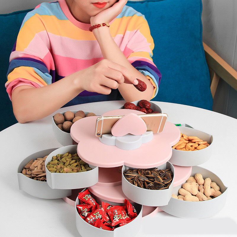 ROTATING FLOWER SNACK BOX