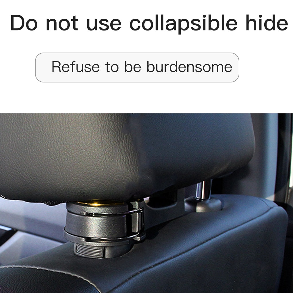 2 in 1 Car Headrest Hidden Hook