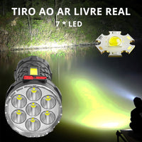 Thumbnail for Super Bright Flashlight Ultra Powerful Led Torch Light Rechargeable COB Side Light 4 Modes Outdoor Adventure 3 In 1 Flashlight