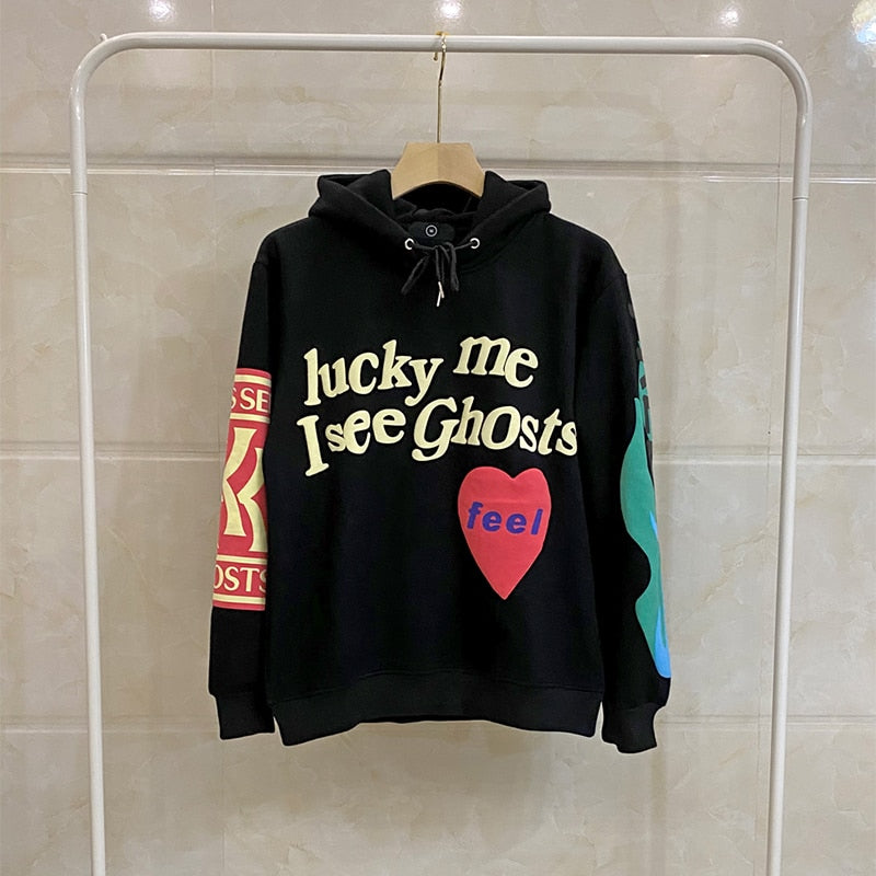 Lucky me I See Ghosts Hoodies