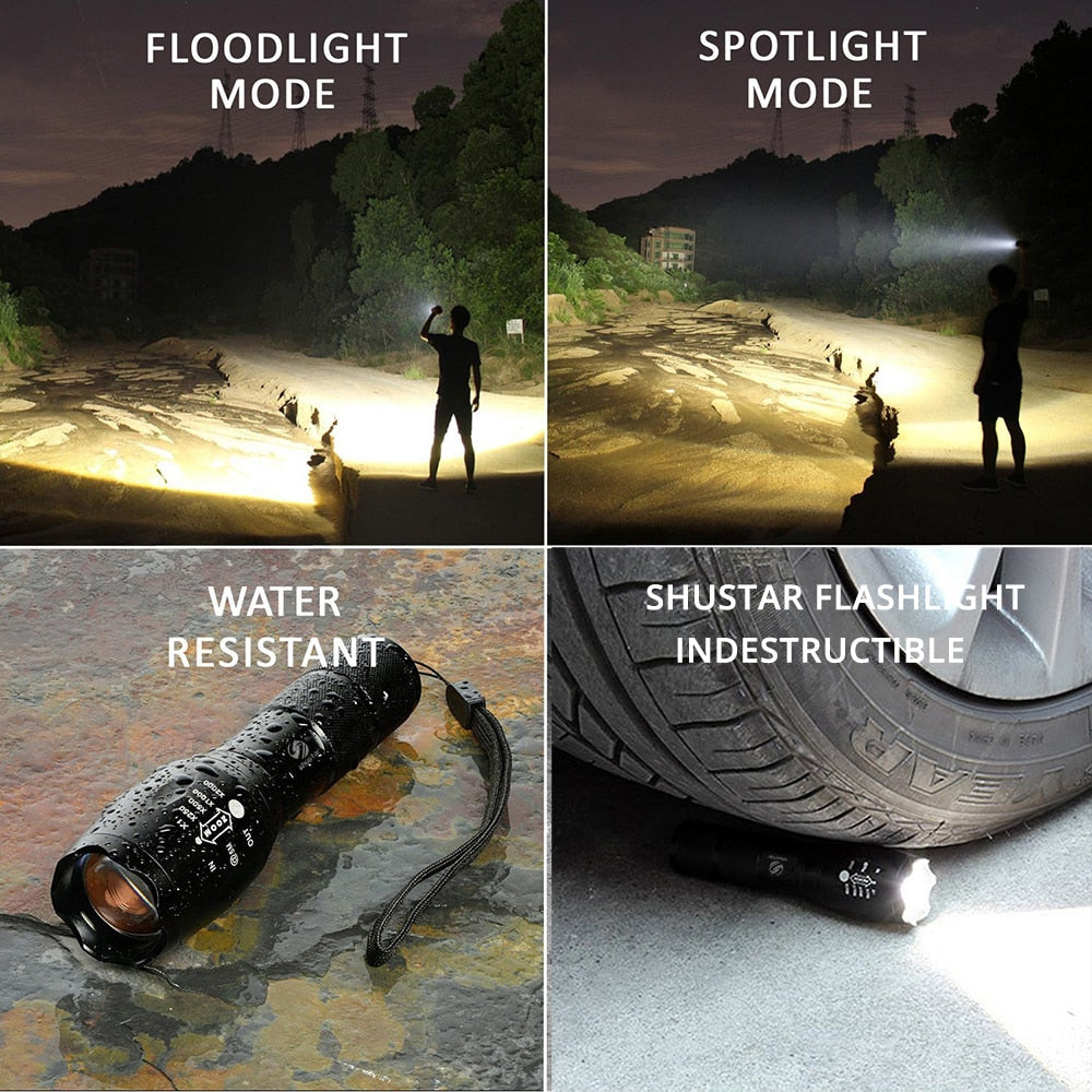 Waterproof navy special flashlight high lumen