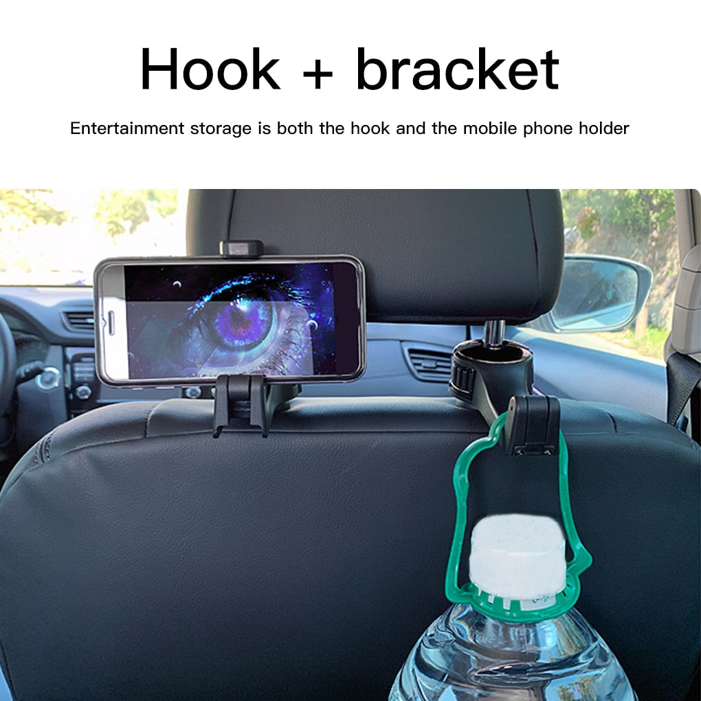 2 in 1 Car Headrest Hidden Hook