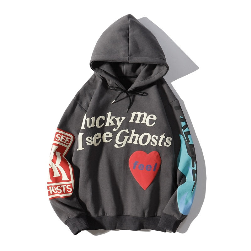 Lucky me I See Ghosts Hoodies