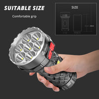 Thumbnail for Super Bright Flashlight Ultra Powerful Led Torch Light Rechargeable COB Side Light 4 Modes Outdoor Adventure 3 In 1 Flashlight