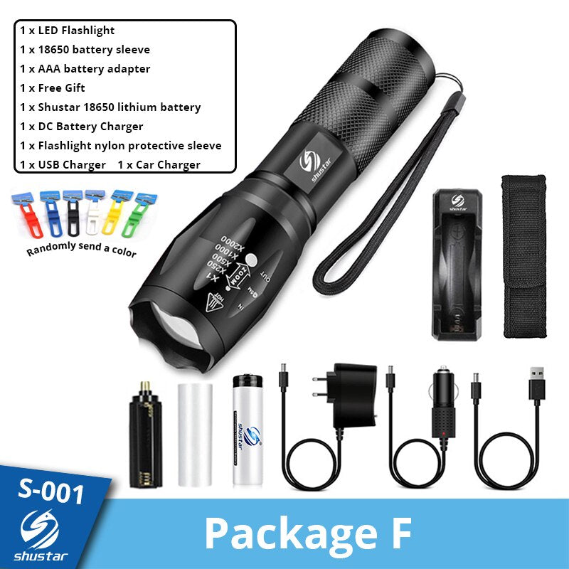 Waterproof navy special flashlight high lumen