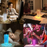 Thumbnail for Touching Control Rose Crystal Lamp