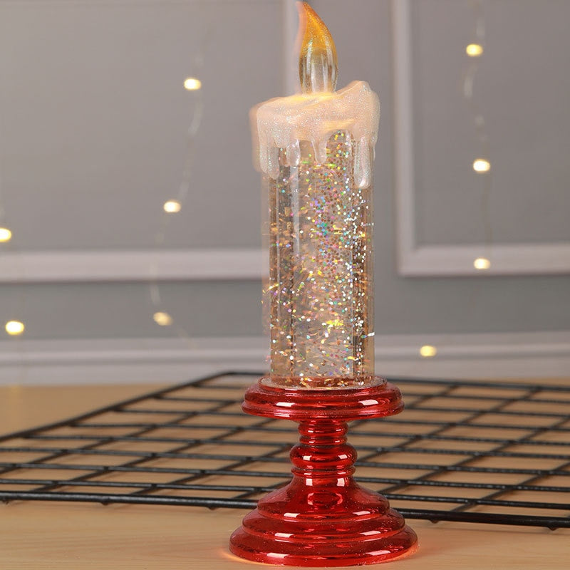 LED Christmas Candles With Pedestal