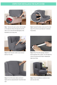 Thumbnail for Wing back Chair Cover