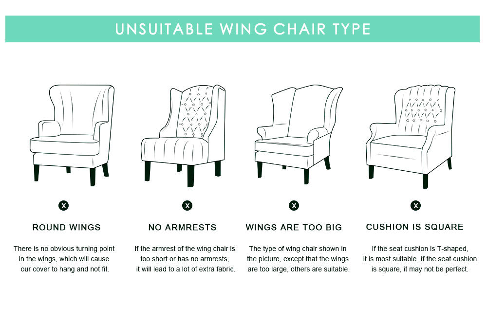 Wing back Chair Cover