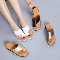 Thumbnail for Leather Sandals Female Flip Flops