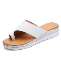 Thumbnail for Leather Sandals Female Flip Flops