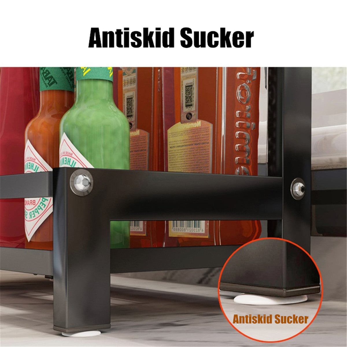 Stainless steel multi-layer kitchen rack