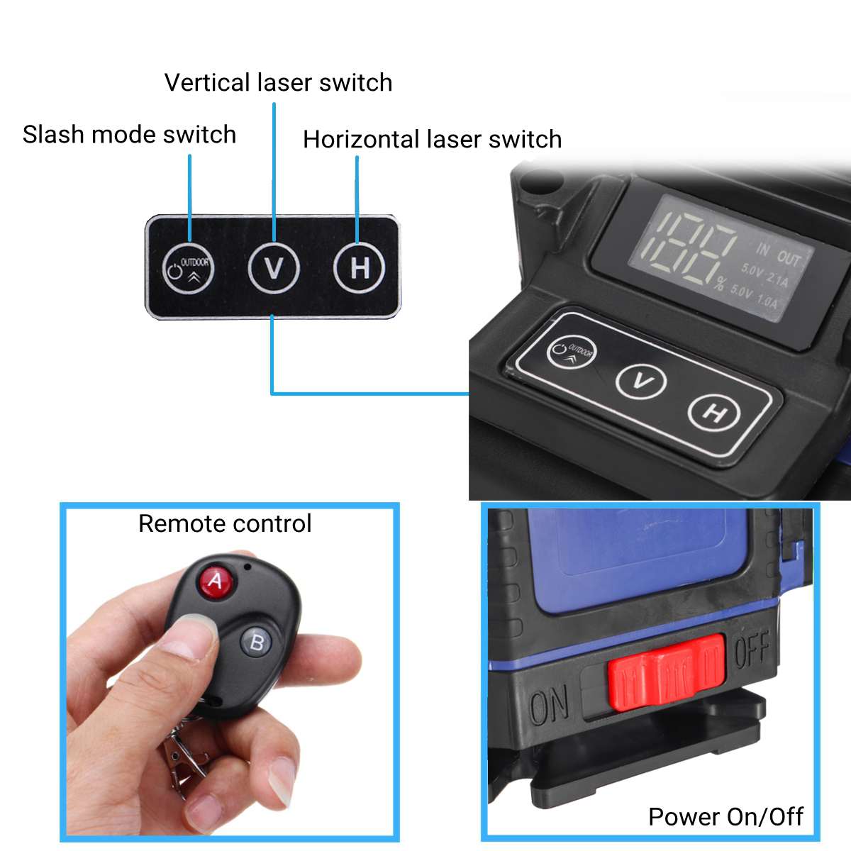 3D Green Beam Laser Level- 12/16