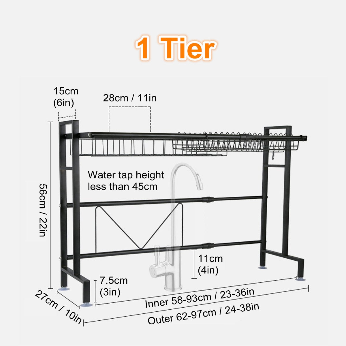 Multi-use Stainless Steel Dishes Rack