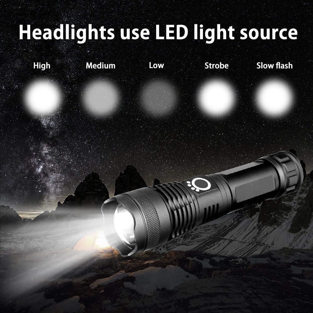 Waterproof navy special flashlight high lumen