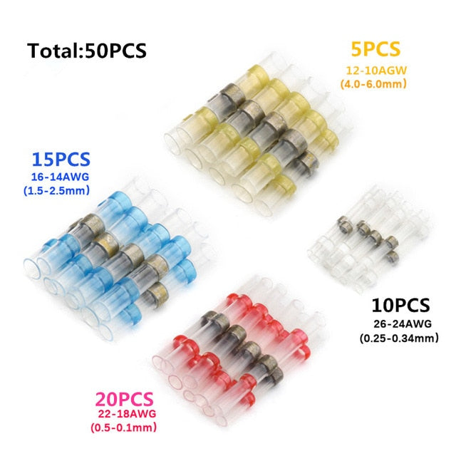 WATERPROOF SOLDER WIRE CONNECTORS