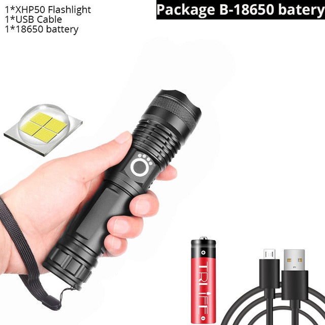 Waterproof navy special flashlight high lumen