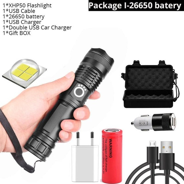 Waterproof navy special flashlight high lumen