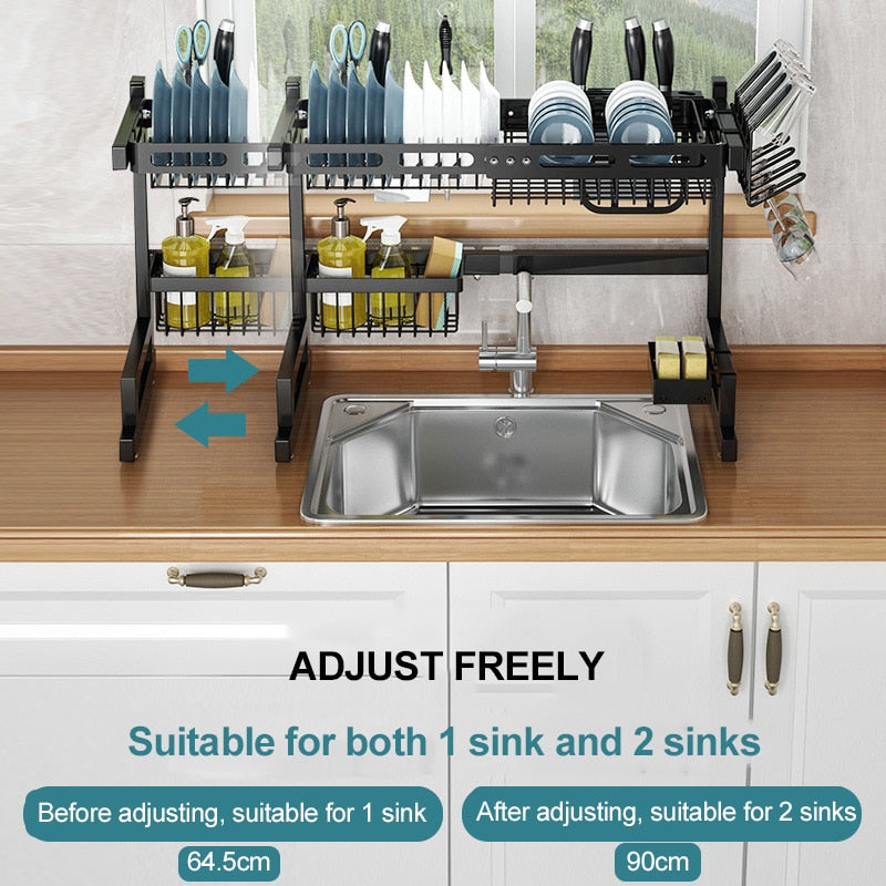 Adjustable Kitchen Dish Rack