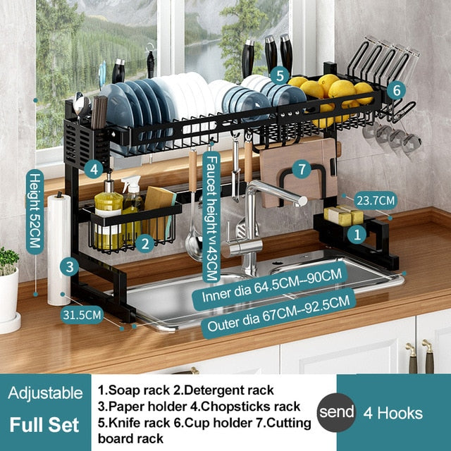 Adjustable Kitchen Dish Rack