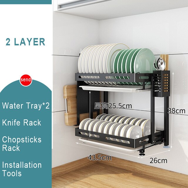 Stainless Steel  2/3 Layer Dish Drying Rack
