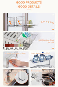 Thumbnail for Silver Kitchen Dish Rack (65/85CM)