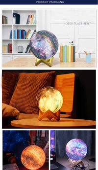 Thumbnail for Galaxy Moon Lamp